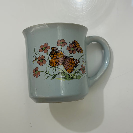 Vintage Blue Butterfly Mug
