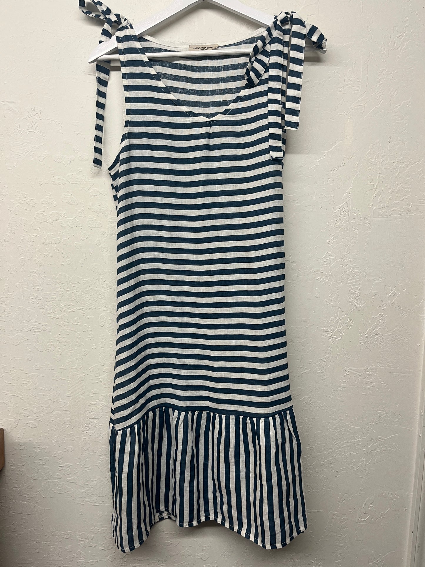 Francesca Bettini Striped Linen Dress