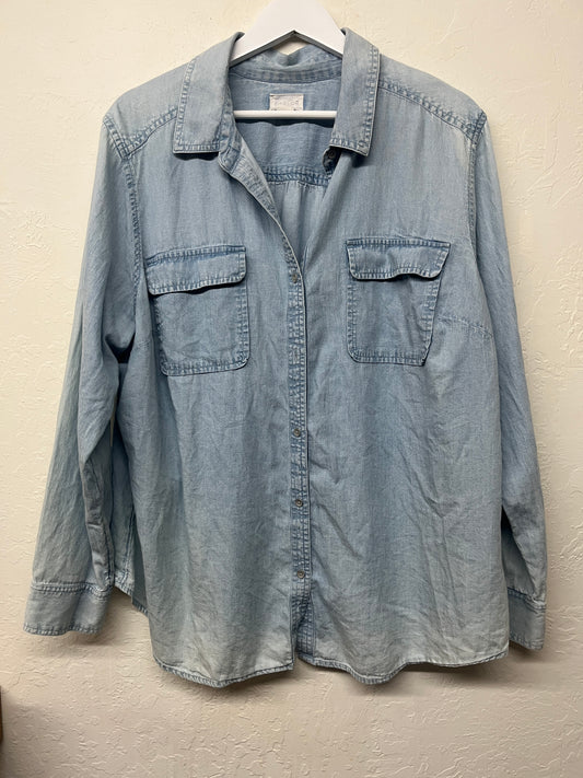 Calson Oversized Chambray Top