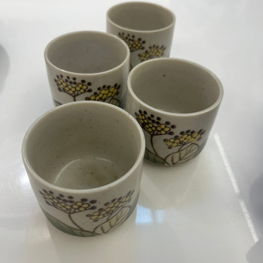 Floral Ceramic Cups (4)