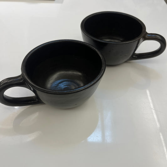 Black Ceramic Mug Set (2)