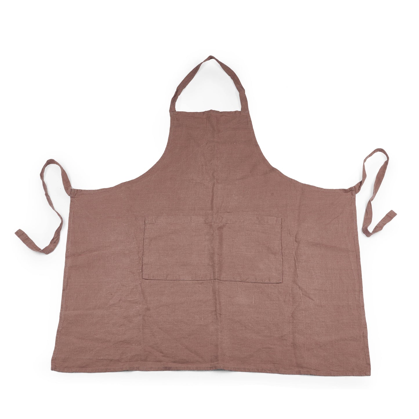 Linen apron with pockets in various colors: Khaki