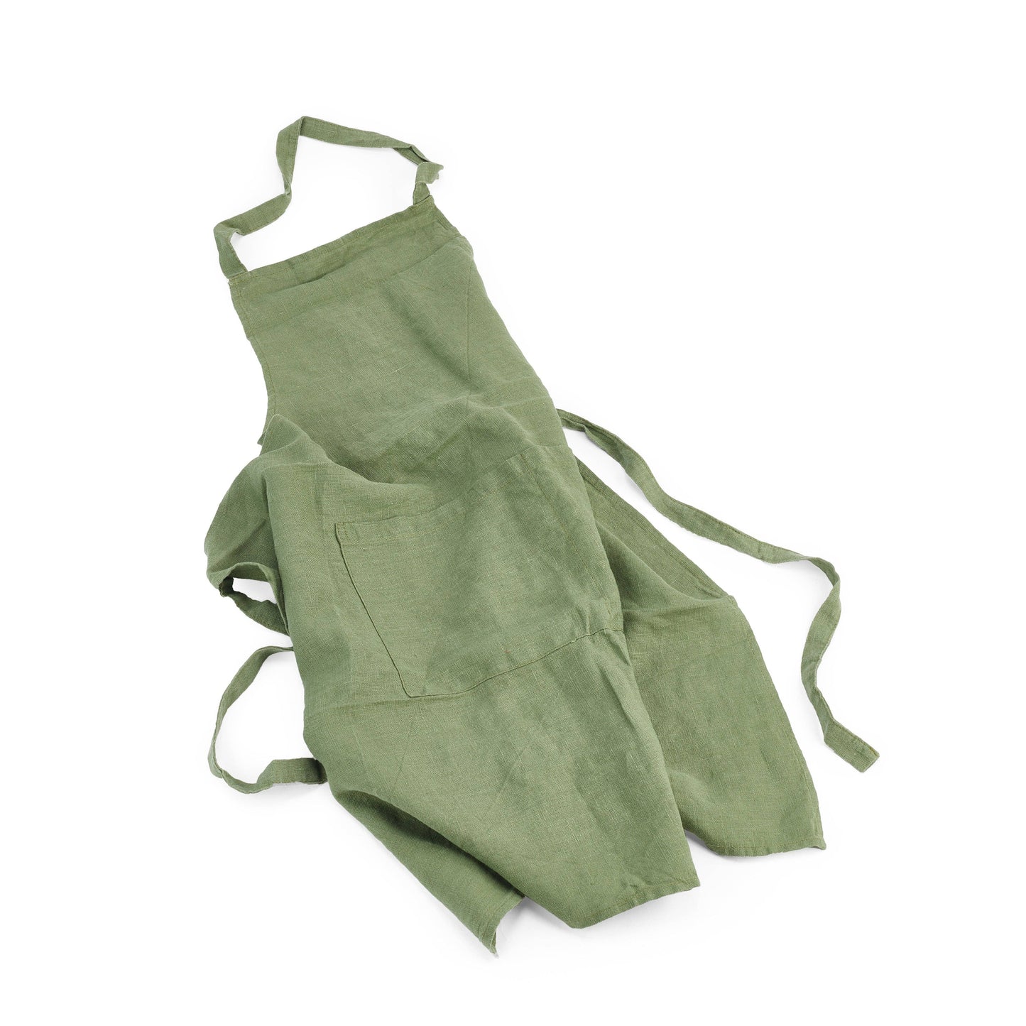 Linen apron with pockets in various colors: Khaki