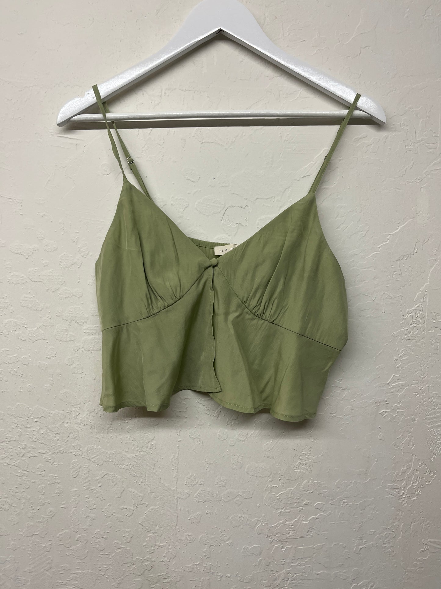 LA Hearts Green Crop Top