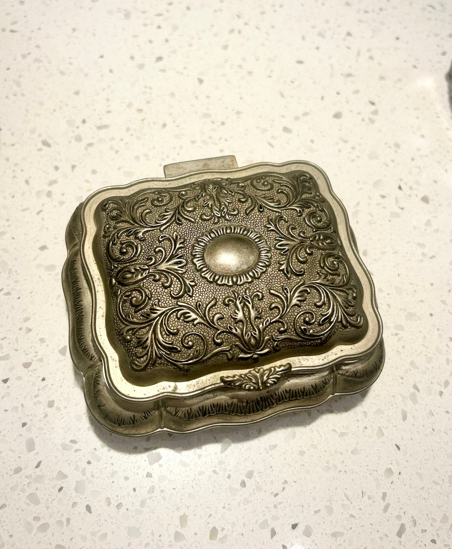 Small silver jewelry box