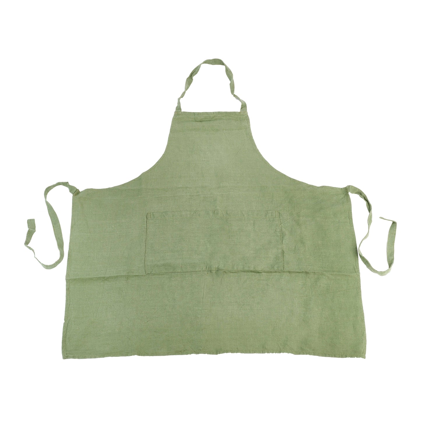 Linen apron with pockets in various colors: Khaki