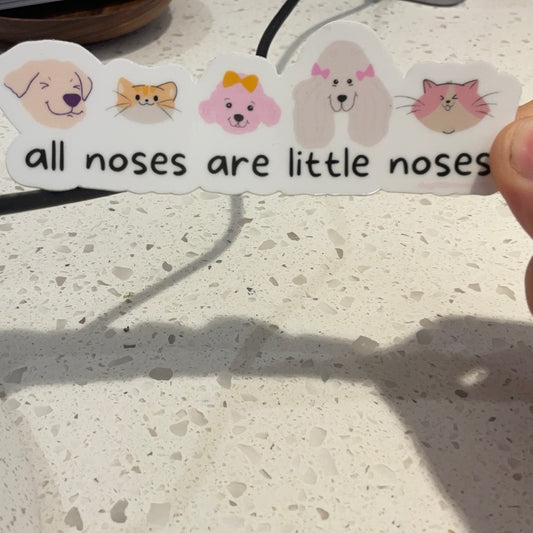 All noses are little noses sticker