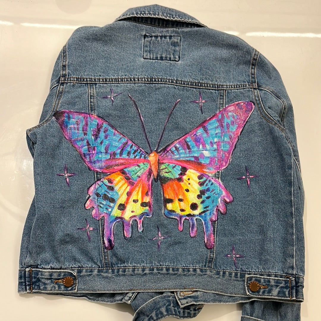 Jean Jacket Butterfly multi color