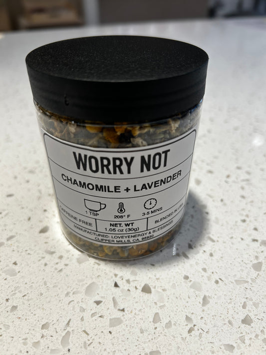 WORRY NOT handcrafted herbal tea blend