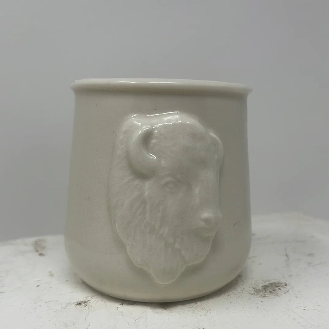 Porcelain Bison Cup