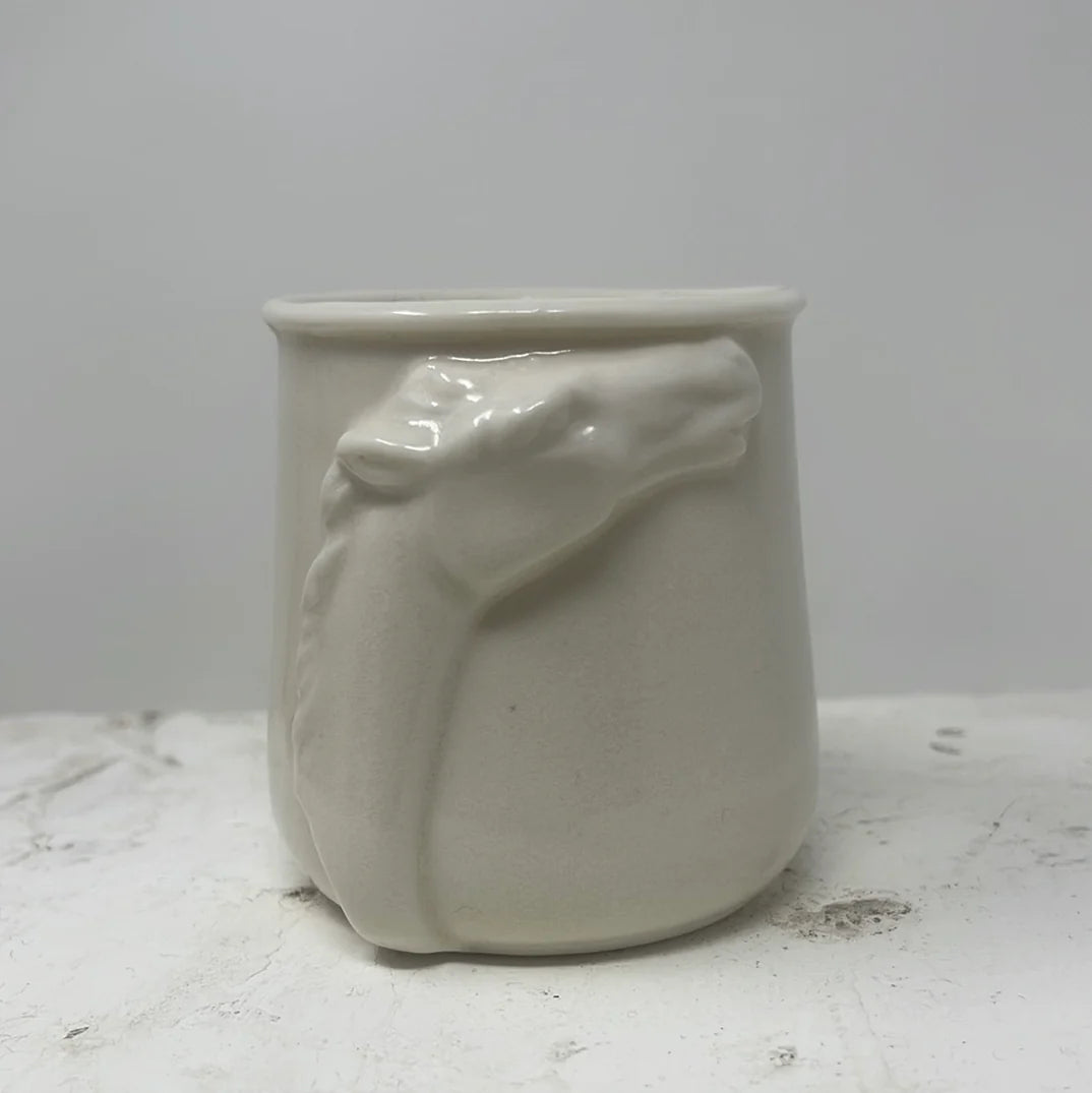 Porcelain Horse Cup